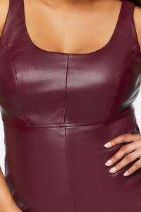 MERLOT Plus Size Faux Leather Mini Dress, image 5