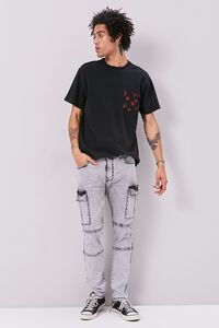 WASHED BLACK Slim-Fit Cargo Jeans, image 5