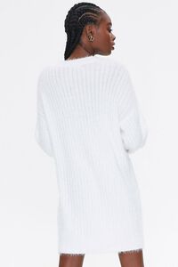 IVORY Fuzzy Knit Sweater Dress, image 3
