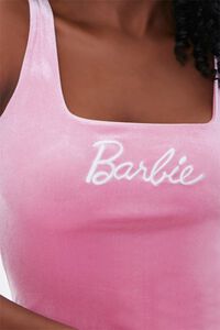 PINK/MULTI Barbie™ Velvet Mini Dress, image 5
