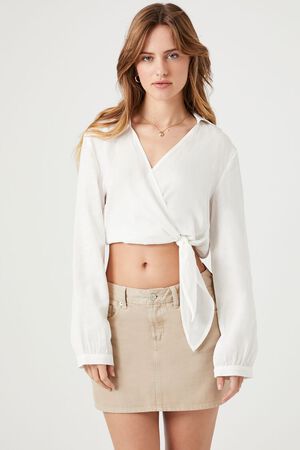 Woven Cropped Top