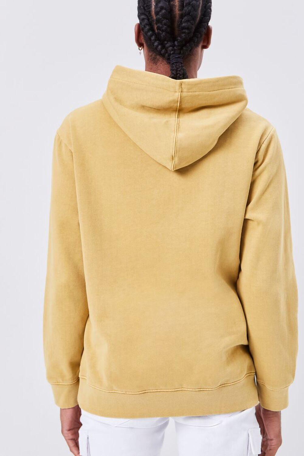 TAUPE/YELLOW Butterfly Embroidered Graphic Hoodie, image 3