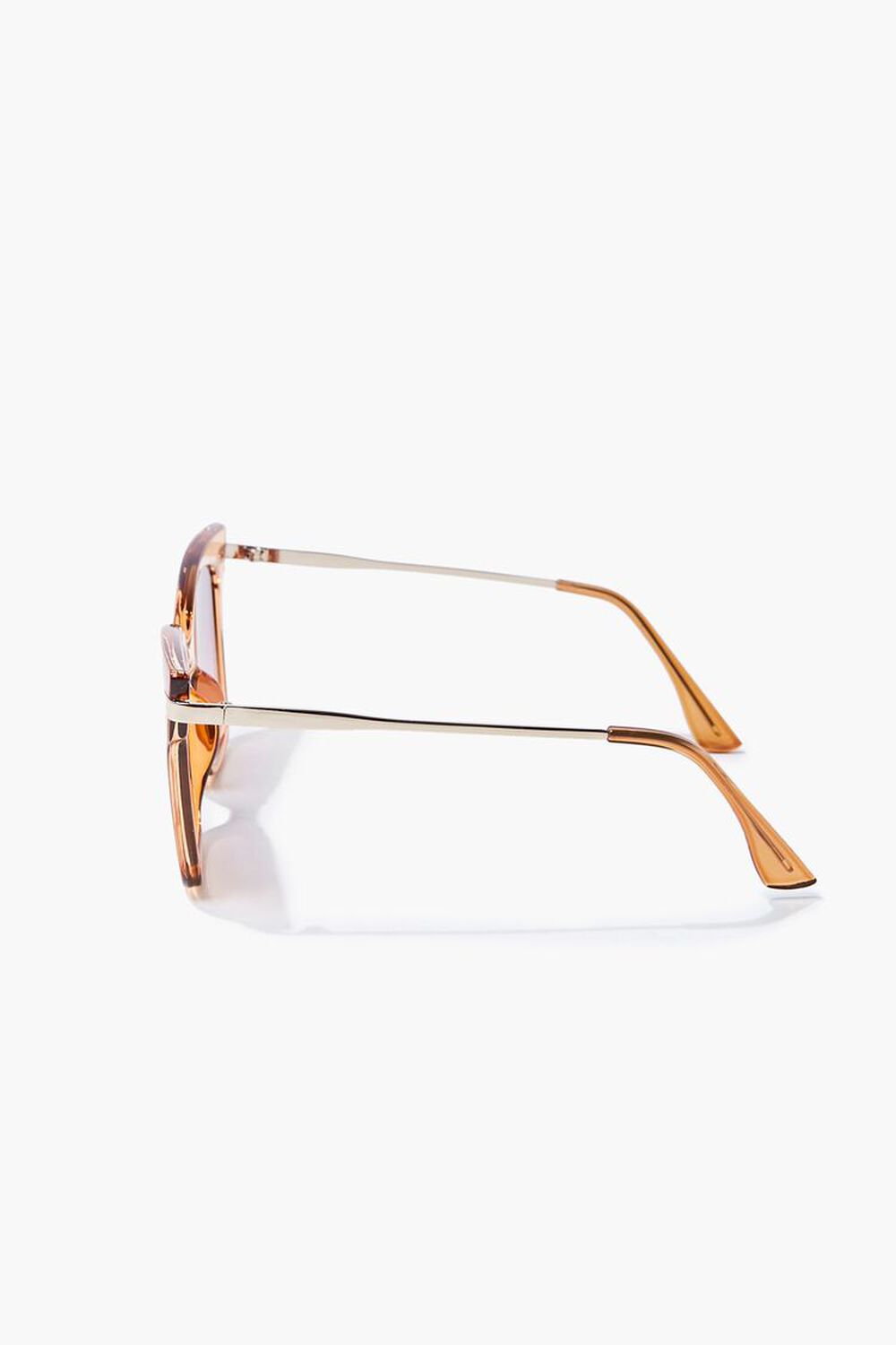 GOLD Semi-Transparent Ombre Square Sunglasses, image 3