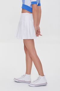 WHITE Pleated Mini Skirt, image 3
