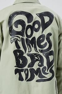 SAGE/BLACK Good Times Bad Times Graphic Coach Jacket, image 5