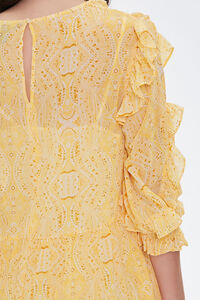 Paisley Ruffled Mini Dress, image 5