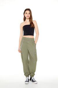 DEEP GREEN Wallet Chain Cargo Joggers, image 1