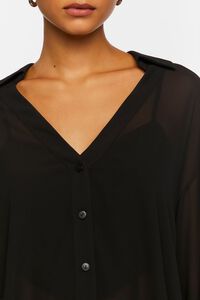 Semi-Sheer V-Neck Shirt, image 5