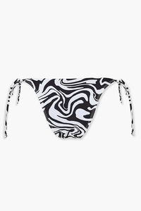 WHITE/BLACK Abstract String Bikini Bottoms, image 6