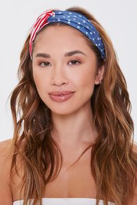 BLUE/RED Stars & Stripes Headwrap, image 1