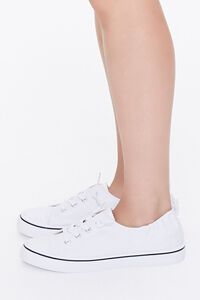 WHITE Canvas Low-Top Sneakers, image 2