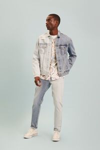 MEDIUM DENIM/DENIM Colorblock Slim-Fit Jeans, image 7