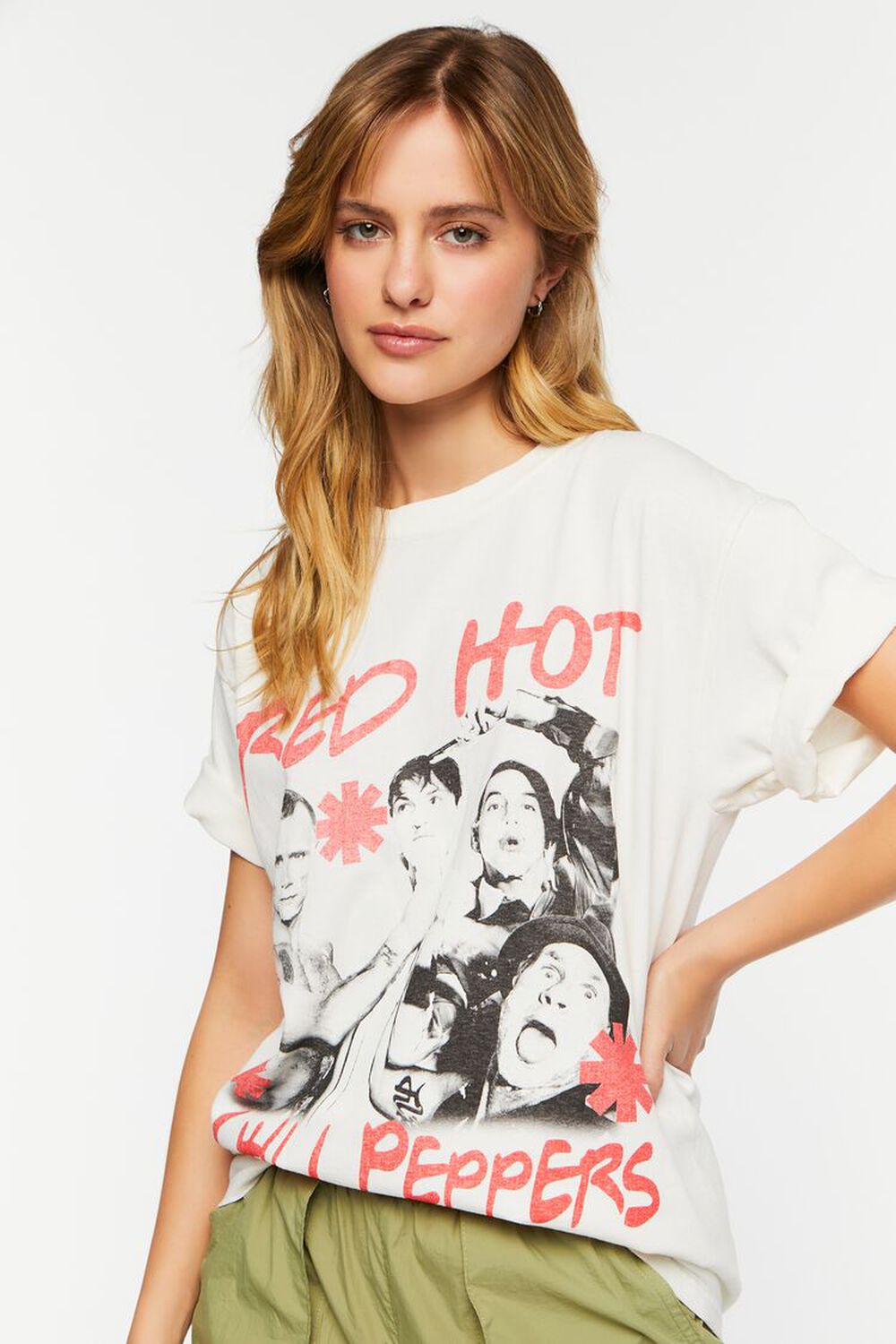 CREAM/MULTI Red Hot Chili Peppers Graphic Tee, image 1
