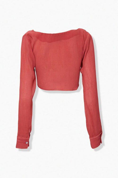 ROSE Ribbed Knotted Crop Top, image 3