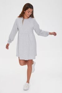 HEATHER GREY Fleece Mini Dress, image 1