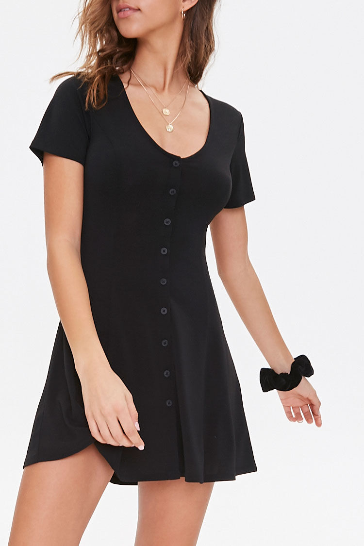 forever 21 button up dress