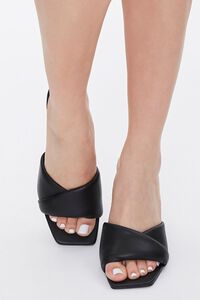 BLACK Square-Toe Stiletto Heels, image 4