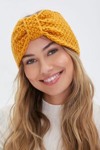 MUSTARD Chunky Knit Knotted Headwrap, image 1