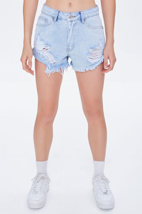 Frayed Denim Shorts, image 2