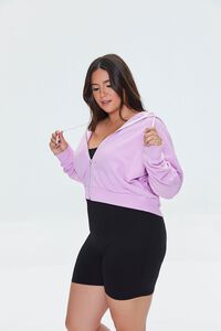 WISTERIA Plus Size French Terry Zip-Up Hoodie, image 3
