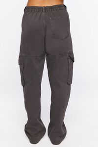 BLACK Twill Straight-Leg Cargo Pants, image 4