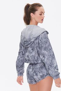 GREY/GREY Active Abstract Print Hooded Jacket, image 3