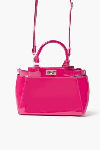 PINK Faux Patent Leather Crossbody Bag, image 4