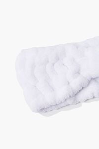 WHITE Plush Bow Headwrap, image 3