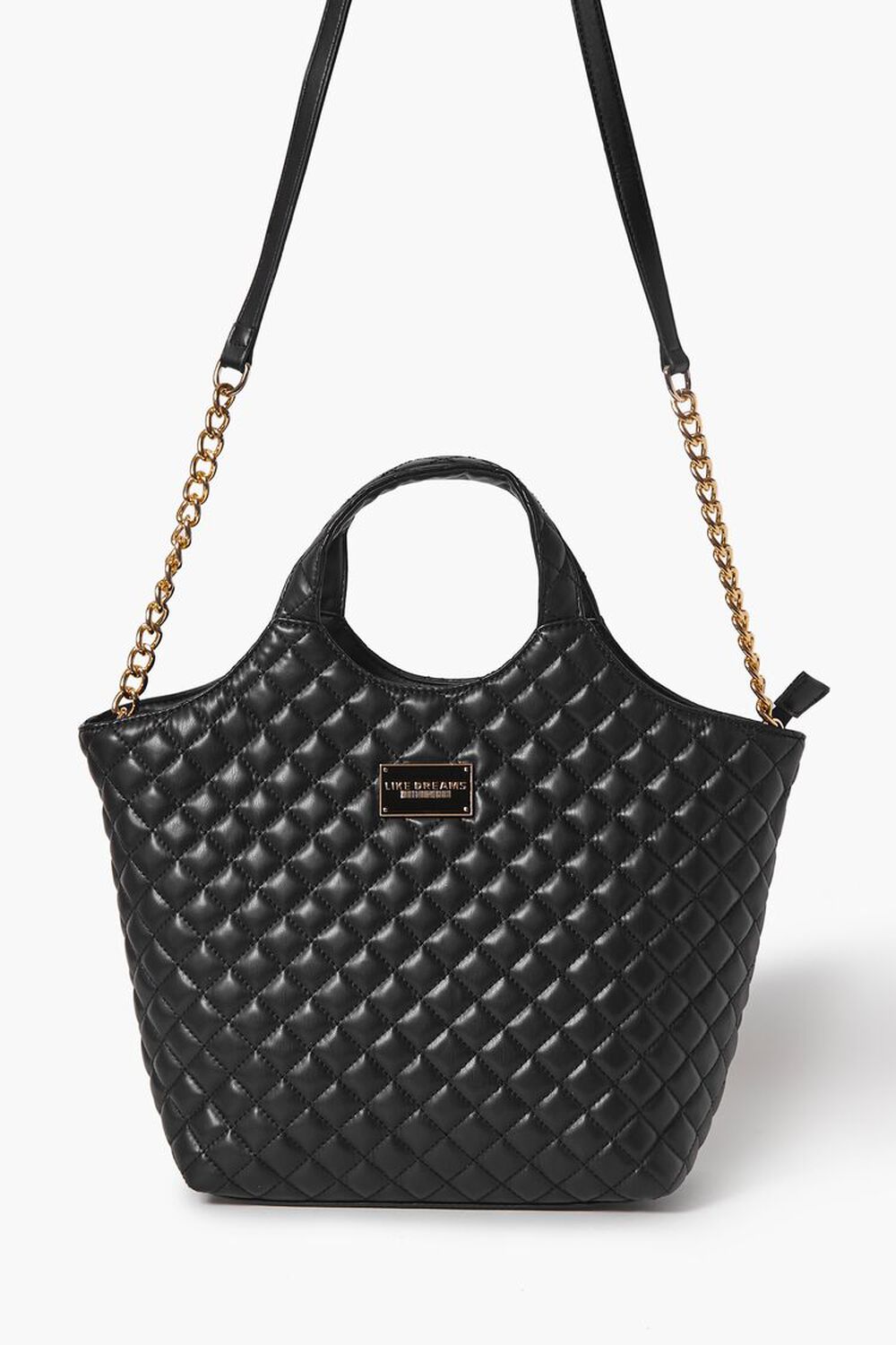 Quilted Faux Leather Tote Bag