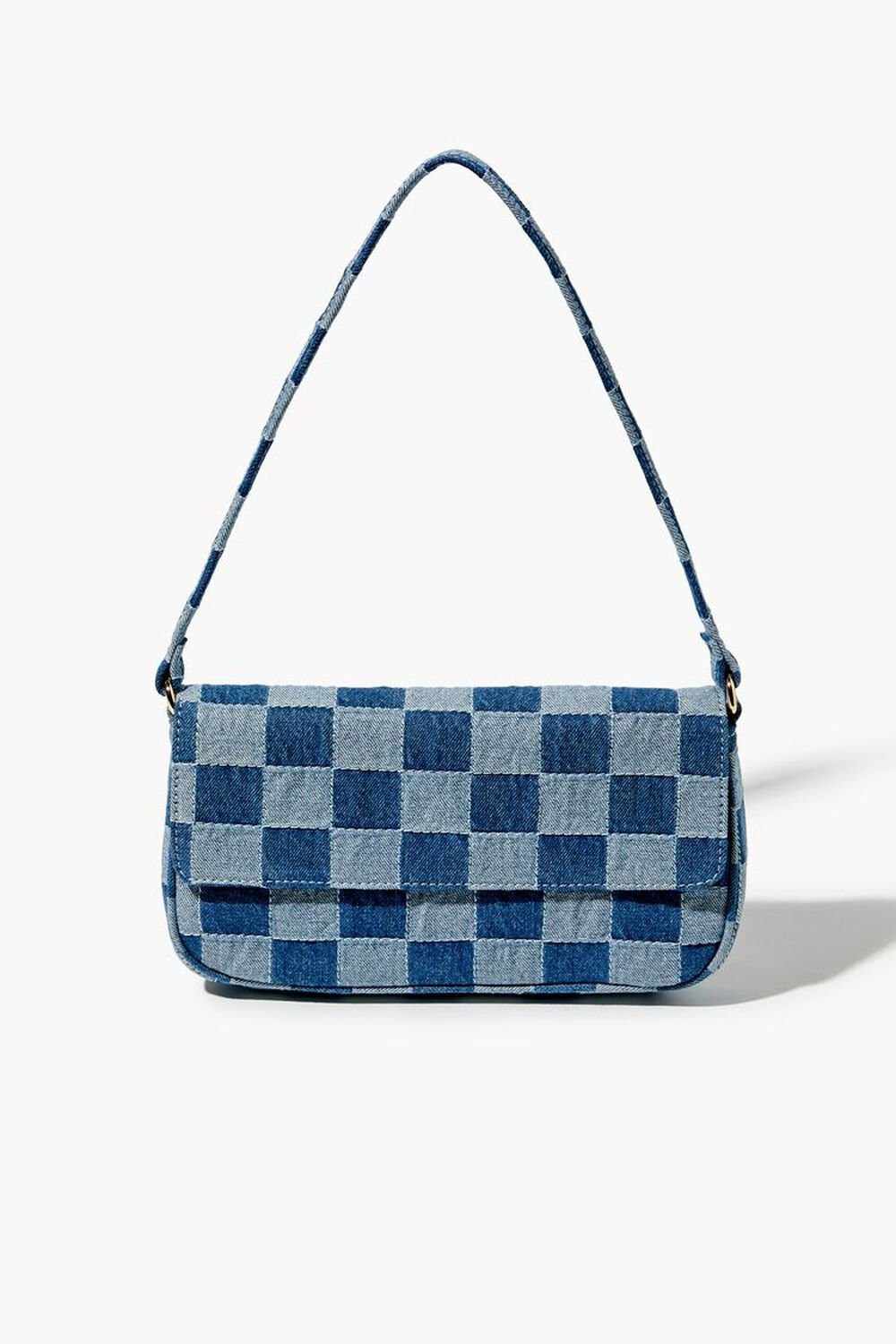 BLUE/MULTI Checkered Denim Bag, image 1