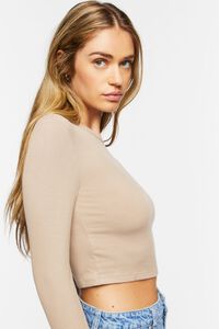GOAT Ribbed Knit Long-Sleeve Crop Top, image 2