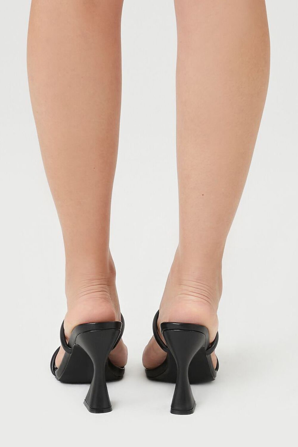 BLACK Dual-Strap Spool Heels, image 3