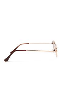 ROSE GOLD/BROWN Premium Flat-Lens Cat-Eye Sunglasses, image 3
