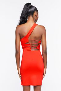 RAVISHING RED One-Shoulder Lace-Back Dress, image 3