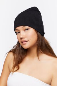 Ribbed Knit Beanie, image 1