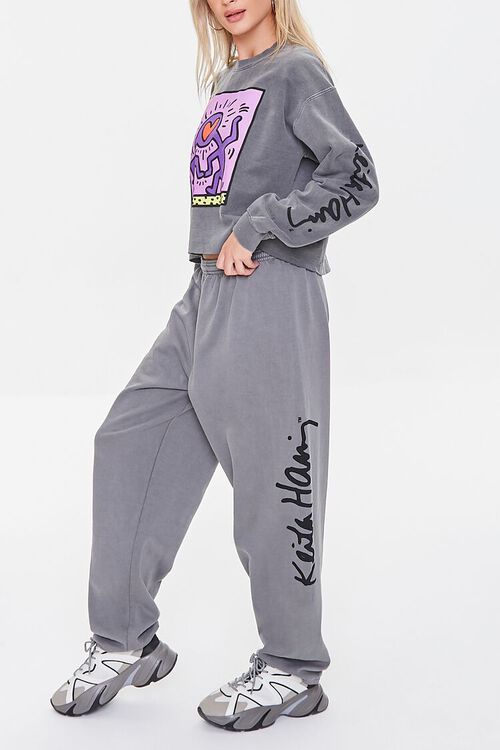 GREY/MULTI Keith Haring Graphic Joggers, image 1