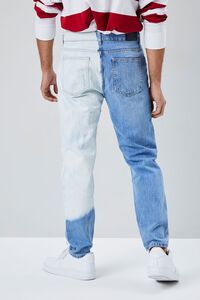 LIGHT DENIM/WHITE Slim-Fit Bleach Wash Jeans, image 4