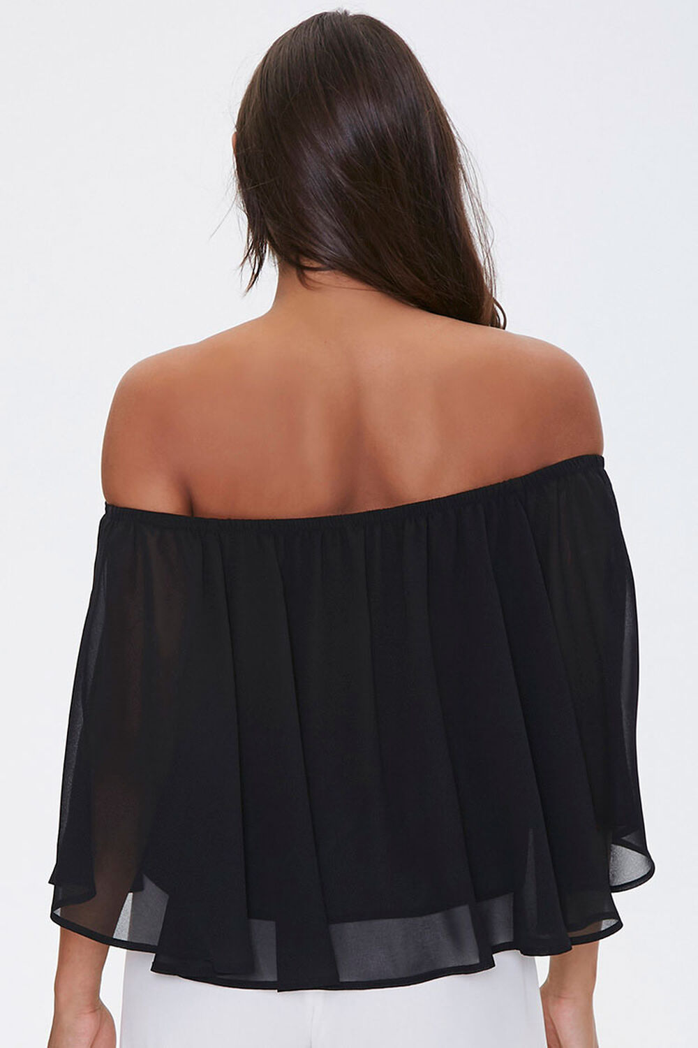 Chiffon Off-the-Shoulder Top, image 3