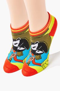 ORANGE/MULTI Kids Space Jam Ankle Socks - 5 Pack (Girls + Boys), image 5