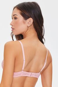 PINK Scalloped Lace Underwire Bra, image 3