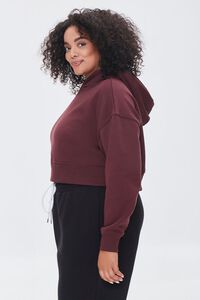 BROWN Plus Size Organically Grown Cotton Hoodie, image 2