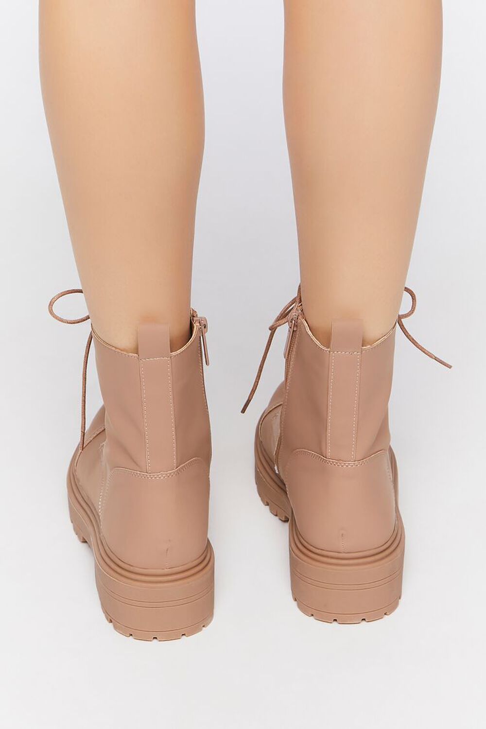 NUDE Lace-Up Faux Leather Booties, image 3