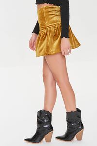 GOLD Velvet Drop-Waist Skirt, image 3