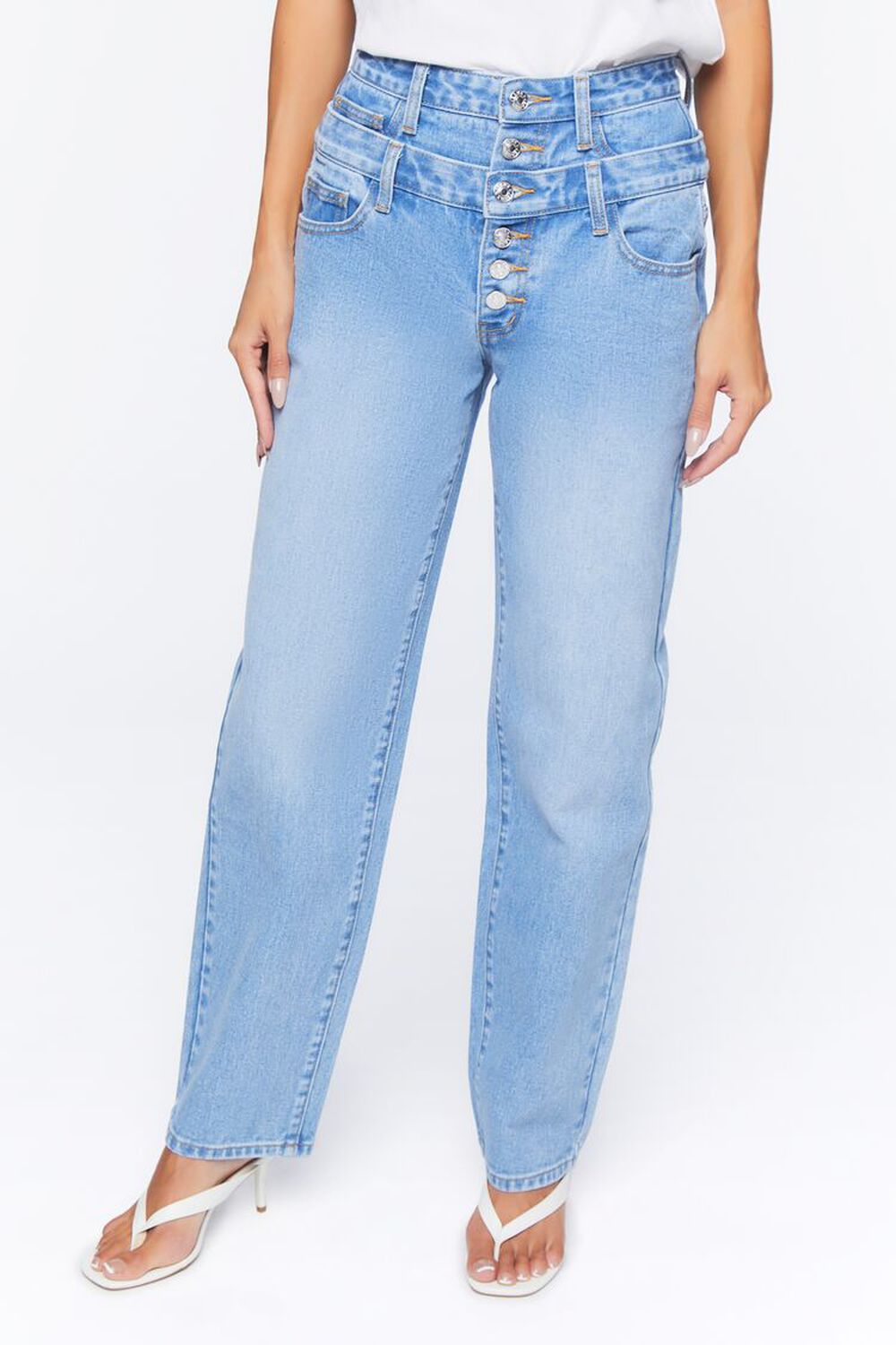 Double Waist Mom Jeans, image 2
