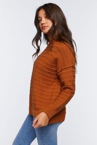 GINGER Ribbed Mock Neck Sweater Top, image 2