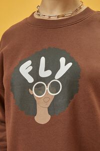 BROWN/MULTI Shae Anthony Fly Graphic Pullover, image 5