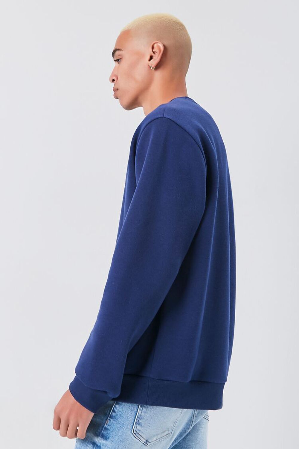 BLUE Basic Drop-Sleeve Sweatshirt, image 2