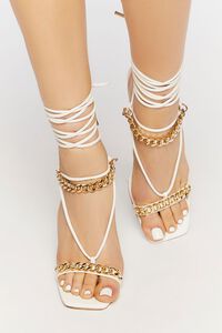 CREAM Faux Leather Strappy Chain Heels, image 4