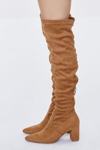 CHESTNUT Faux Suede Over-the-Knee Boots, image 2
