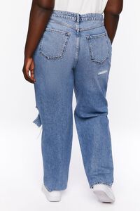 MEDIUM DENIM Plus Size Destroyed 90s-Fit Jeans, image 4